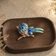 Glazed Ceramic Bird Brooch Elegant Versatile Pin