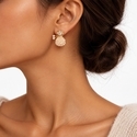 Xiaomi bead lucky bag earrings Retro Lustrous Pearl Fortune Bag Dangle Earrings
