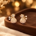 Xiaomi bead lucky bag earrings Retro Lustrous Pearl Fortune Bag Dangle Earrings