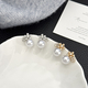 Iridescent Floral Cluster Pearl Stud Earrings