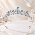 Elegant Floral Rhinestone Princess Crown Headband