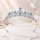 Elegant Floral Rhinestone Princess Crown Headband