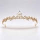 Korean-Style Rhinestone Bridal Crown Tiara