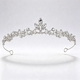 Korean-Style Rhinestone Bridal Crown Tiara