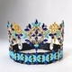 Beauty Pageant Large Crown Gold Style Large Round Crown Tiara For Bridal Wedding And Pageant