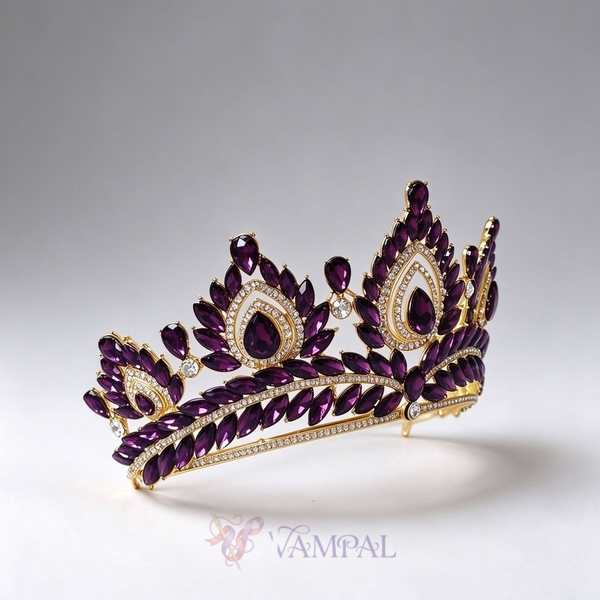 Rhinestone Crown Hair Accessory For Wedding And Birthday