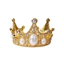 Silberne Perlen-Blumen-Kronen-Tiara aus Legierung
