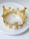 Silberne Perlen-Blumen-Kronen-Tiara aus Legierung