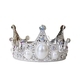 Silberne Perlen-Blumen-Kronen-Tiara aus Legierung