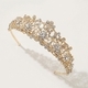 Gold rhinestone crown Vintage Baroque Round Bridal Crown With Rhinestone Headband