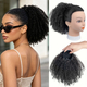 Short Curly Synthetic Drawstring Hair Bun Wig