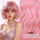 Pink Milky Grapefruit Pink Short Curly Wig