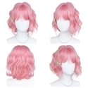 Pink Milky Grapefruit Pink Short Curly Wig