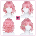 Pink Milky Grapefruit Pink Short Curly Wig
