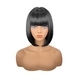 Black Short Straight Bob Wig With Bangs