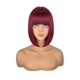 Black Short Straight Bob Wig With Bangs
