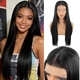 Black Lace Front Middle Part Straight Wig
