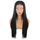 Black Lace Front Middle Part Straight Wig