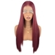 Black Lace Front Middle Part Straight Wig