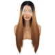 Black Lace Front Middle Part Straight Wig