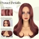 Burgundy Wine Red Gradient Long Curly Wavy Synthetic Wig For Women