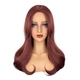 Burgundy Wine Red Gradient Long Curly Wavy Synthetic Wig For Women