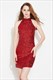 Einfaches elegantes ärmelloses kurzes Etuikleid mit Pailletten Cocktailkleid