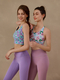 Graffiti Print Open-Back Yoga Tank Top