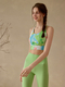 Graffiti Print Open-Back Yoga Tank Top