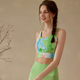 Graffiti Print Open-Back Yoga Tank Top