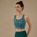 Graffiti Print Open-Back Yoga Tank Top