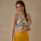Graffiti Print Open-Back Yoga Tank Top