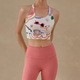 Graffiti Print Open-Back Yoga Tank Top