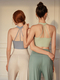 Seamless V-Neck Yoga Tank Top With Built-In Bra Pads