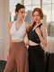 Seamless V-Neck Yoga Tank Top With Built-In Bra Pads