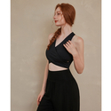 Seamless V-Neck Yoga Tank Top With Built-In Bra Pads