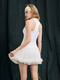 Women's Sleeveless Polo Tennis Tank Top With Built-In Bra And Pleated Mesh Skirt
