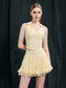 Women's Sleeveless Polo Tennis Tank Top With Built-In Bra And Pleated Mesh Skirt