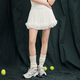 Women's Sleeveless Polo Tennis Tank Top With Built-In Bra And Pleated Mesh Skirt