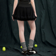 Women's Sleeveless Polo Tennis Tank Top With Built-In Bra And Pleated Mesh Skirt