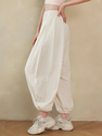 High Waist Cotton Linen Yoga Pants For Women Loose Lantern Fit