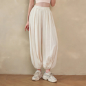 High Waist Cotton Linen Yoga Pants For Women Loose Lantern Fit