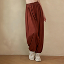 High Waist Cotton Linen Yoga Pants For Women Loose Lantern Fit