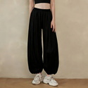 High Waist Cotton Linen Yoga Pants For Women Loose Lantern Fit