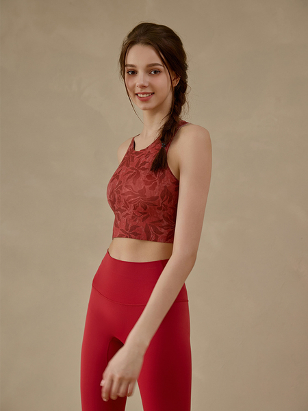 Racerback Yoga Tank Top With Built-In Cups