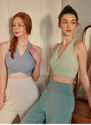 Zen-Inspired Ethereal Yoga Outfit Set High-Waist Wide-Leg Pants