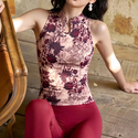 Chinese-Style Yoga Tank Top Vintage-Inspired Workout Top