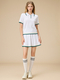 Color-Block Tennis Golf Skirt Two-Piece Set