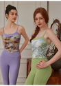 High-End Printed Sports Tank Top For Women Medium-High Support