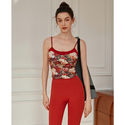 High-End Printed Sports Tank Top For Women Medium-High Support